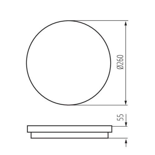 BENO kültéri mennyezeti LED lámpa 24W 1930lm 4000K Grafit Kör