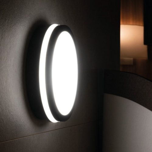 BENO kültéri mozgásérzékelős mennyezeti lámpa 24W 1930lm 4000K Grafit Kör