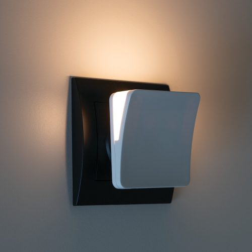 Kanlux HOFI éjszakai irányfény alkonykapcsolóval Meleg fehér 0,28W Fehér