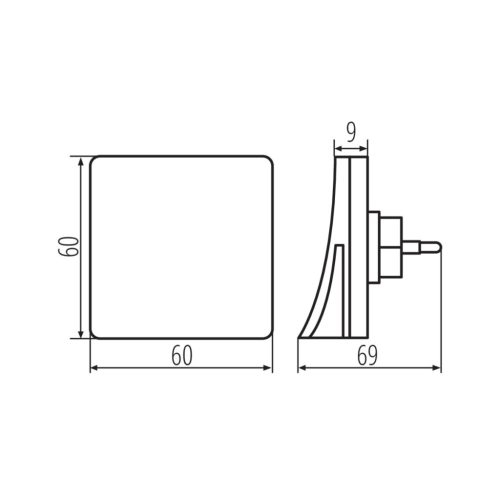 Kanlux HOFI éjszakai irányfény alkonykapcsolóval Meleg fehér 0,28W Fehér