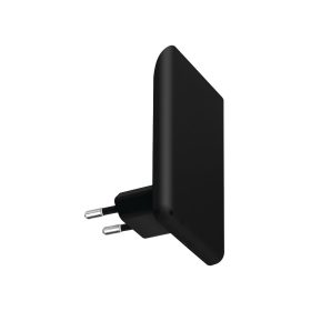   Kanlux ORISA éjjeli irányfény alkonykapcsolóval Meleg fehér 0,28W Fekete