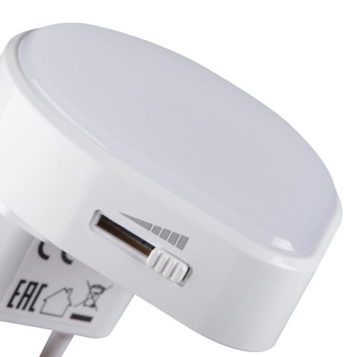 Kanlux ULOV éjszakai irányfény alkonykapcsolóval és fényerőszabályzással, Meleg fehér 0,5W