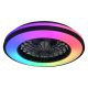 RGB LED ventilátoros lámpa Ø485 mm – PLAVE – távirányítóval és állítható színhőmérséklettel