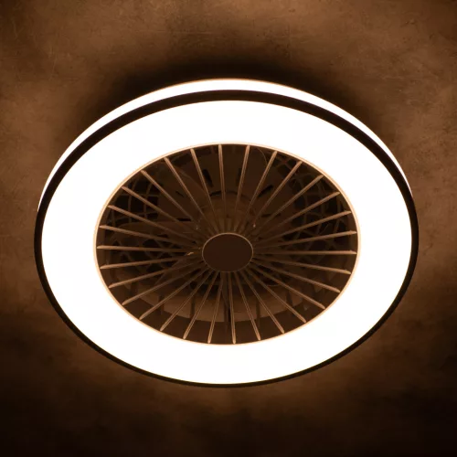 RGB LED ventilátoros lámpa Ø485 mm – PLAVE – távirányítóval és állítható színhőmérséklettel