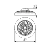 RGB LED ventilátoros lámpa Ø485 mm – PLAVE – távirányítóval és állítható színhőmérséklettel