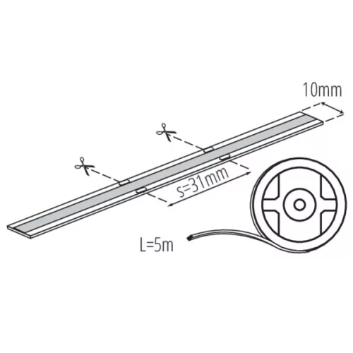 Beltéri RGB COB LED szalag 24V 15W/m 320 LED/méter-Kanlux