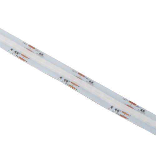 Kanlux LCOB-21W-M24IP65-RGBCCT LED szalag 21W/m teljesítménnyel, RGB és CCT (2700K-6500K) funkcióval, COB technológiával, 24V-os működéssel, IP65 vízálló védettséggel.