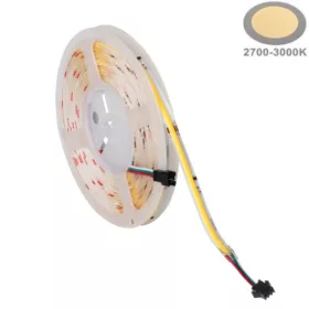 Kanlux COB vízálló IP65 digitális futófényes COB LED szalag meleg fehér fénnyel tekercsen