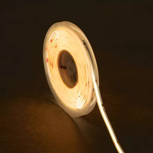 Kanlux COB vízálló IP65 digitális futófényes COB LED szalag meleg fehér fénnyel tekercsen