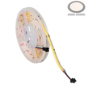 Kanlux COB vízálló IP65 digitális futófényes COB LED szalag természetes fehér fénnyel tekercsen