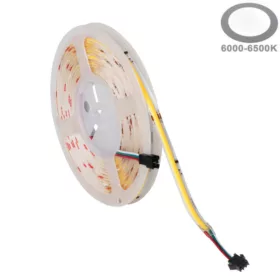 Kanlux LCOB vízálló IP65 digitális futófényes COB LED szalag hideg fehér fénnyel tekercsen