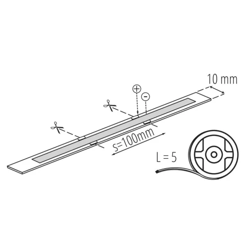 Kanlux LCOB vízálló IP65 digitális futófényes COB LED szalag hideg fehér fénnyel tekercsen