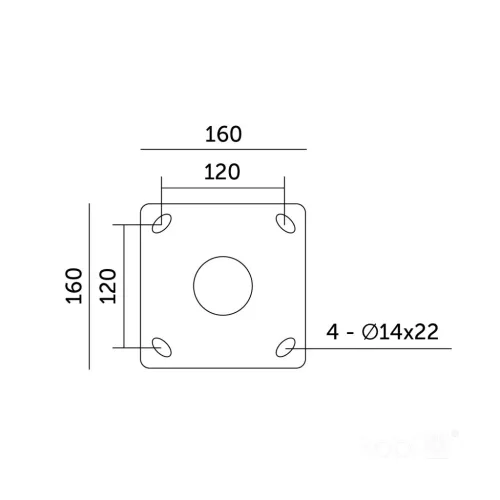 KOBI Fekete Lámpaoszlop 3 Méter (toldható) SG 60mm