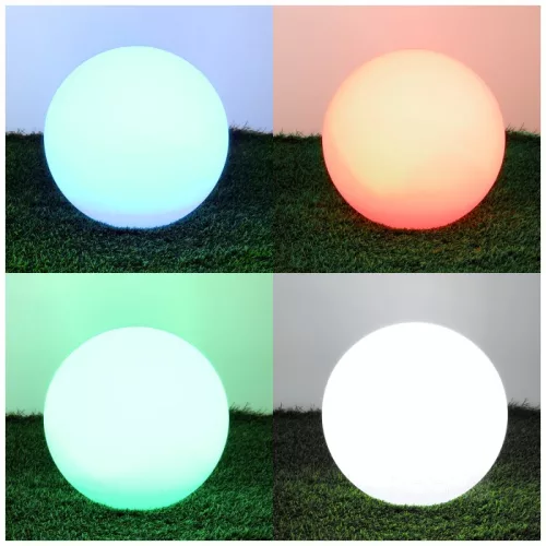 Kobi Garden Ball 30cm-es napelemes LED gömb lámpa, ami a kertben világít RGB és meleg fehér fénnyel