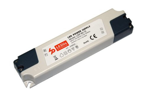 LEDis LED tápegység 60W 12V, IP20, LDP-60-12 5 év garancia