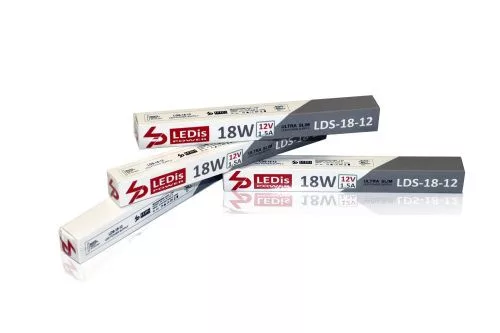 LEDis ultra slim LED tápegység 18W 24V, IP20, LDS-18-24 5 év garancia