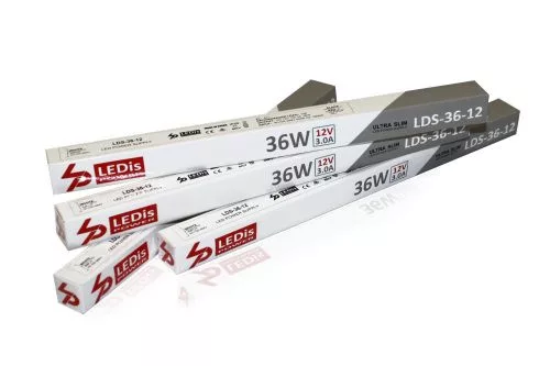 LEDis ultra slim LED tápegység 36W 24V, IP20, LDS-36-24 5 év garancia