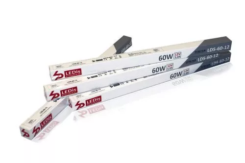 LEDis ultra slim LED tápegység 60W 12V, IP20, LDS-60-12 5 év garancia