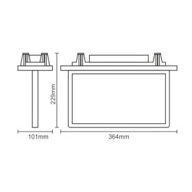   Gipszkartonba süllyeszthető kijáratjelző lámpa 1300mAh akkumulátorral