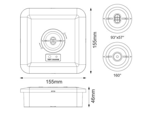 LED vészvilágító lámpatest (2W-3 óra világítási idő) hideg fehér IP65