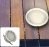 Ø40mm-es süllyeszthető LED padlóvilágítás, IP67 vízálló, járható felületre, meleg fehér fénnyel