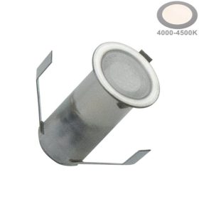 Ø18mm-es süllyeszthető LED padlóvilágítás, IP67 vízálló, járható felületre, természetes fehér fénnyel