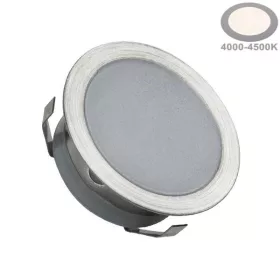 Ø30mm-es süllyeszthető lapos LED padlóvilágítás, IP67 vízálló, járható felületre, meleg fehér fénnyel