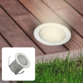 Ø30mm-es süllyeszthető LED padlóvilágítás, IP67 vízálló, járható felületre, természetes fehér fénnyel