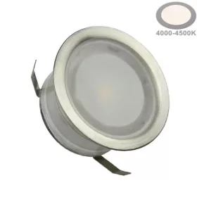 Ø40mm-es süllyeszthető LED padlóvilágítás, IP67 vízálló, járható felületre, természetes fehér fénnyel