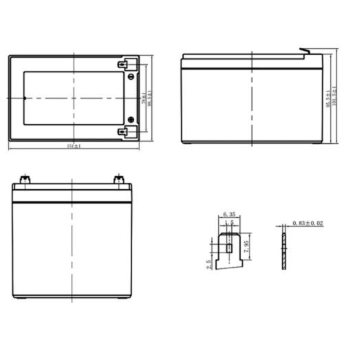 Ritar lítium vas foszfát akkumulátor (LiFePo4) 12V 12Ah