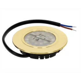 UltraLux 4W beépíthető vízálló LED bútor spotlámpa 220V arany kerettel