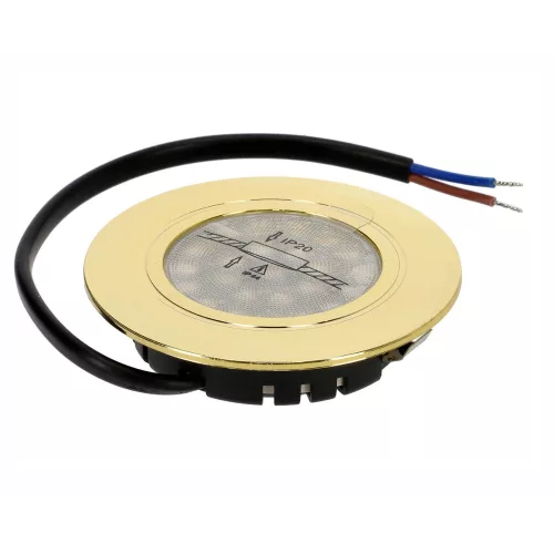 UltraLux 4W beépíthető vízálló LED bútor spotlámpa 220V arany kerettel