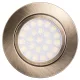 UltraLux 4W beépíthető vízálló LED bútor spotlámpa 220V szatén sárgaréz kerettel