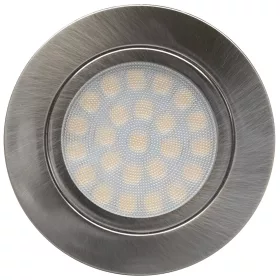 UltraLux 4W beépíthető vízálló LED bútor spotlámpa 220V szatén nikkel kerettel