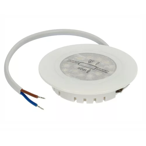 UltraLux 4W beépíthető vízálló LED bútor spotlámpa 220V fehér kerettel