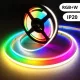 Pöttymentes 24V COB RGBW LED szalag színes és 4000K természetes fehér fénnyel, 14W/m teljesítménnyel, 5 méteres tekercsben