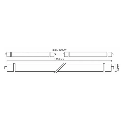 Por-és páramentes LED lámpatest 120cm 40W 4000K 5200lm sorolható