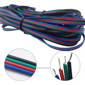 4 eres lapos RGB LED szalag vezeték és kábel 4x0.5mm keresztmetszettel toldáshoz és bekötéshez
