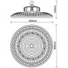 Dimmelhető LED csarnokvilágító 200W 30000lm (150lm/W) 5000K 90°