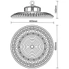 Dimmelhető LED csarnokvilágító 200W 30000lm (150lm/W) 5000K 90°