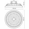 Dimmelhető LED csarnokvilágító 150W 25500lm (170lm/W) 5000K 90° PF>0.96