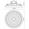 Dimmelhető LED csarnokvilágító 150W 25500lm (170lm/W) 5000K 90° PF>0.96