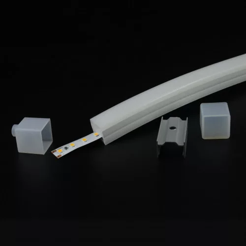 FlexPro hajlítható szilikon LED profil 10mm-es LED szalagokhoz DIY-S1414 IP65