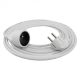 Földelt lengő hosszabbító 5 méter 1 aljzat 3x1.5mm 230V, Max. 2500W, 16A, fehér