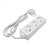 Hálózati elosztó, hosszabbító 3 aljzattal 3x1.0mm 1.5 méter kábel, 230V, Max. 3000W, 13A IP20 – fehér