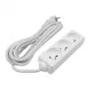 Hálózati elosztó, hosszabbító 3 aljzattal 3x1.5mm 3 méter kábel, 230V, Max. 3000W, 13A IP20 – fehér