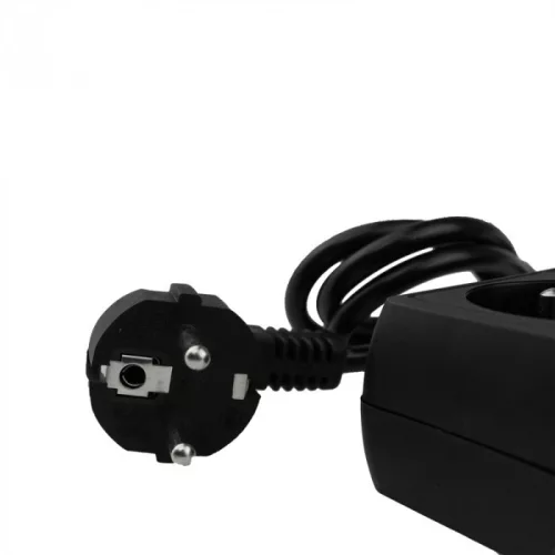 Hálózati elosztó, hosszabbító 3 aljzattal 3x1.0mm 1.5 méter kábel, 230V, Max. 3000W, 13A IP20 – fekete