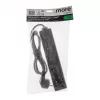 Hálózati elosztó, hosszabbító 5 aljzattal 3x1.0mm 1.5 méter kábel, 230V, Max. 3000W, 13A IP20 – fekete