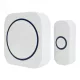 Ecolight BAM-02 fehér, hordozható vezeték nélküli elemes ajtócsengő és nyomógomb