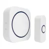 Ecolight BAM-02 fehér, hordozható vezeték nélküli elemes ajtócsengő és nyomógomb